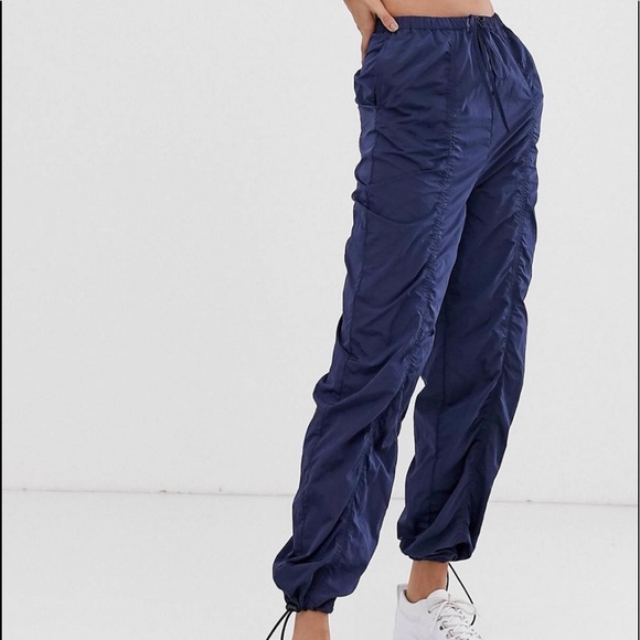 collusion Pants - COLLUSION (TALL) Ruched Nylon Pant